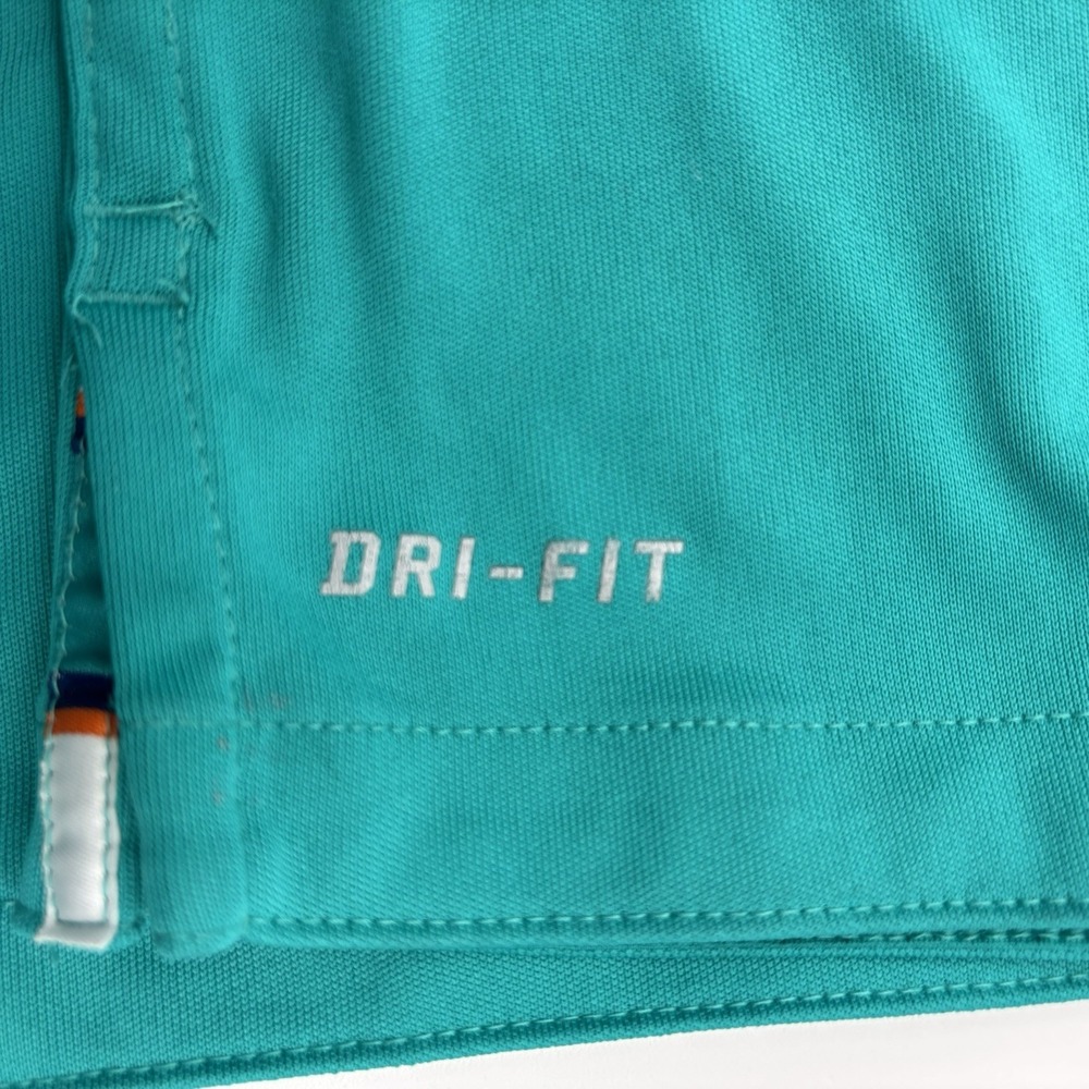 Nike Miami Dolphins NFL Team Issued Polo 3XL Mike Sherman Dri-Fit Aqua - Picture 4 of 16